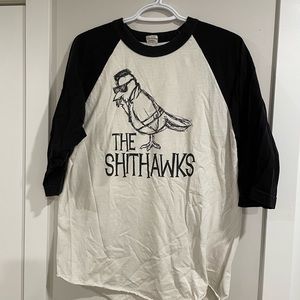 Shithawks 3/4 length baseball t-shirt